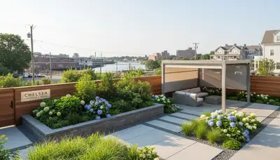 Boston MA landscaping crew providing professional lawn care and landscape maintenance