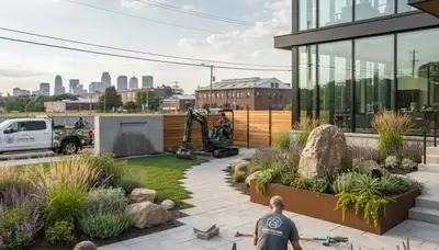 Boston, MA landscaping team providing professional lawn care and garden maintenance services