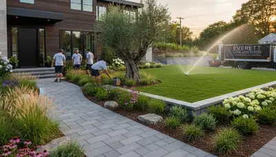 Boston, MA landscaping team providing professional lawn care and outdoor property maintenance