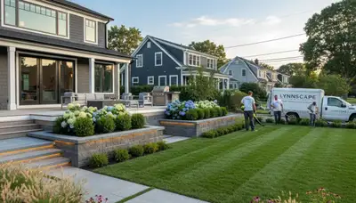 Boston, MA landscaping team providing professional lawn care and landscape maintenance services