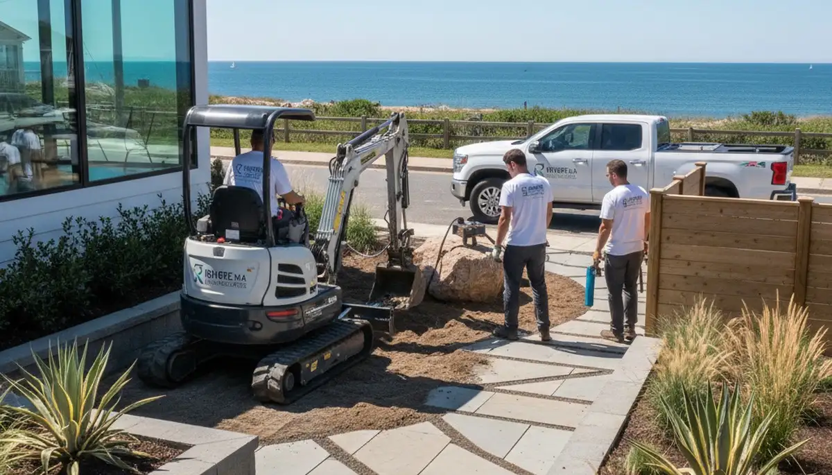 Boston, MA landscaping team providing professional lawn care and garden maintenance services