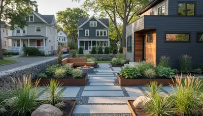Boston MA landscaping crew providing professional lawn care and landscape maintenance services